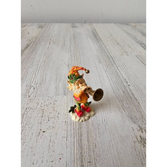 Enesco snapper trumpet elf North Pole village vintage figurine 1989 Xmas decor - Picture 1 of 9